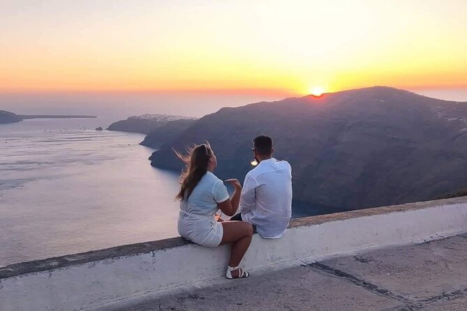 Santorini Private Picnic Sunset Tour - Stop 1 in Pyrgos: Prophet Elias Monastery summit views (and a monk-made shop)
