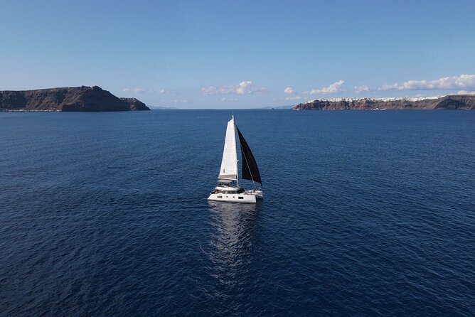 Santorini Private Tour Half-Day Sailing Platinum Catamaran Cruise - The 5-hour sailing route: beaches, lighthouses, and volcanic islets