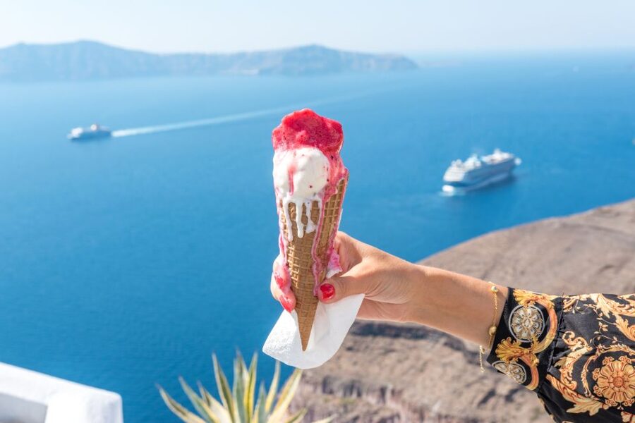 Santorini: Private Vistas Morning Hike inc. tastings - Finish in Fira: artist showrooms, workshops, and a Greece-wide deli