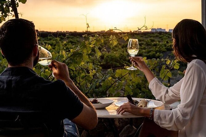 Santorini Private Wine Tasting Tour with Greek Lunch - Venetsanos Cliffside Tastings and Caldera-View Photo Time