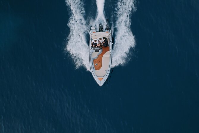 Santorini Rent a Boat - License free private cruise - Key highlights at a glance