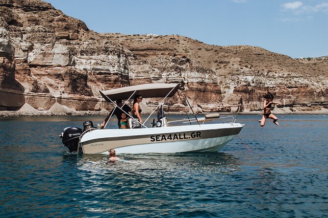 Santorini Rent a Boat Without License - From Sea4all to Akrotiri: meeting point you can actually find