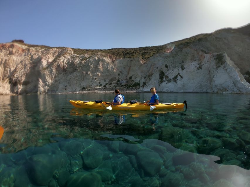 Santorini: Sea Caves Kayak Trip with Snorkeling and Picnic - Black Mountain caves and the snorkeling stop that actually feels worth it