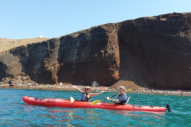 Santorini Sea Kayak - South Discovery, Small Group incl. Sea Caves and picnic - The included picnic: snacks, beach time, and real fuel