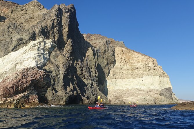 Santorini Sea Kayak - South Discovery, Small Group incl. Sea Caves and picnic - Price and value: why $139.07 can make sense here