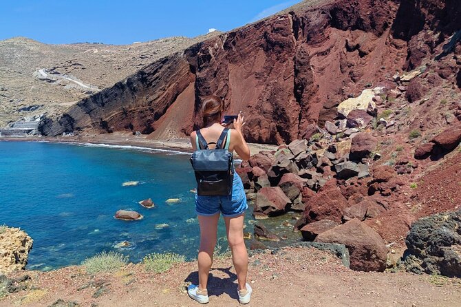 Santorini Shore Excursion: Private Sightseeing Tour - Red Beach: Volcanic Color in a Short Photo Stop