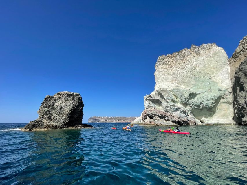 Santorini: South Sea Kayaking Tour with Sea Caves and Picnic - Sea kayak time on Santorini’s south coast, not the crowd line