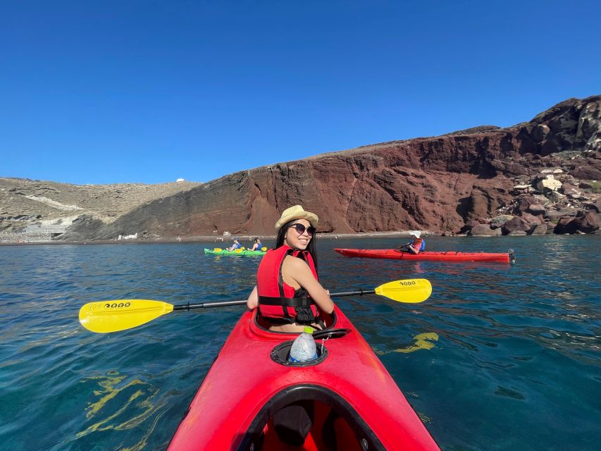 Santorini: South Sea Kayaking Tour with Sea Caves and Picnic - Sea caves from arm’s length: slow paddling makes the rock make sense