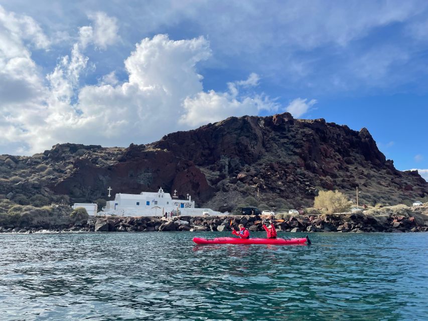 Santorini: South Sea Kayaking Tour with Sea Caves and Picnic - Price and value: what $135 really covers