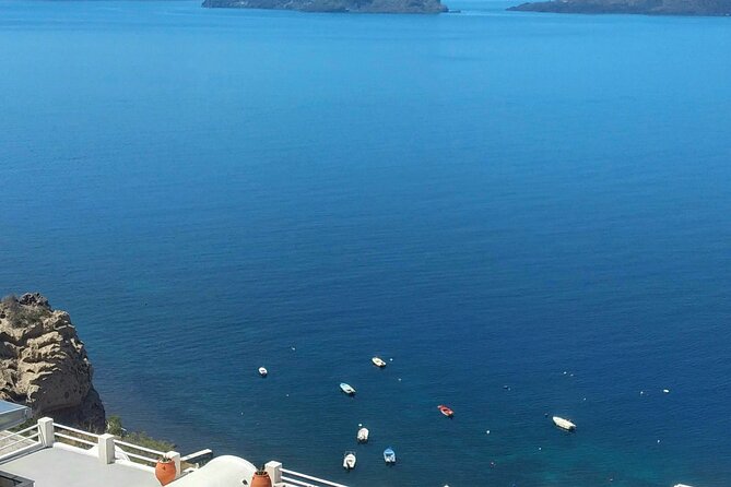 Santorini Summer Panorama - Panagia Episkopi Church: A Short Stop With Byzantine Details