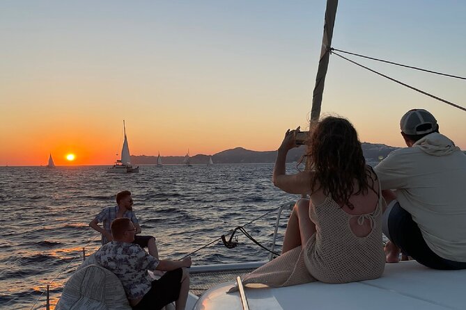 Santorini Sunset Sailing Cruise: Dinner, BBQ, Open Bar, Transfers - Key highlights before you go