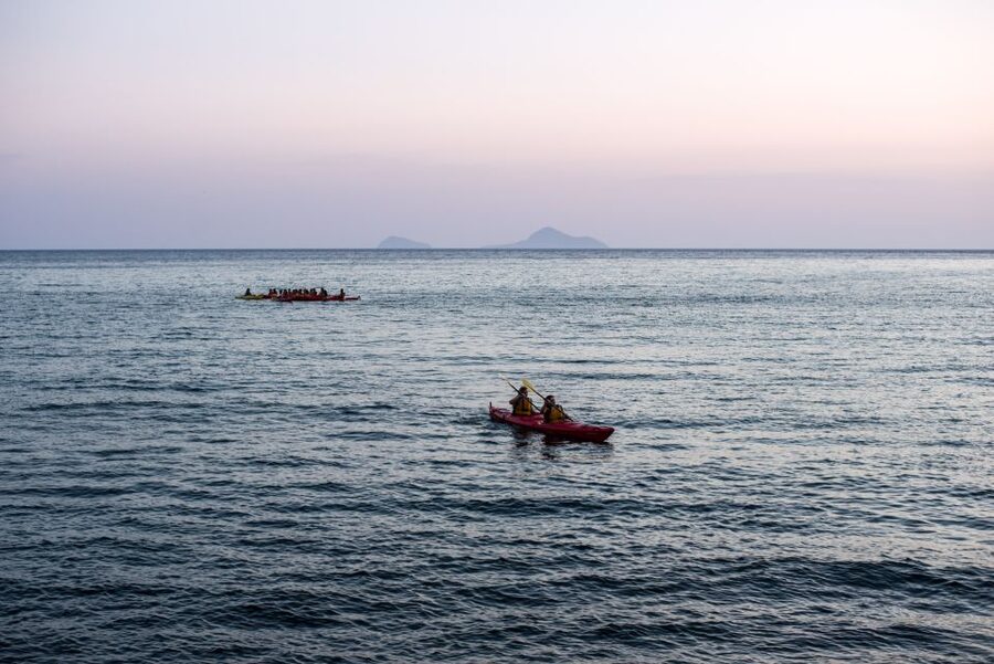 Santorini: Sunset Sea Kayak with Light Dinner - Quick hits
