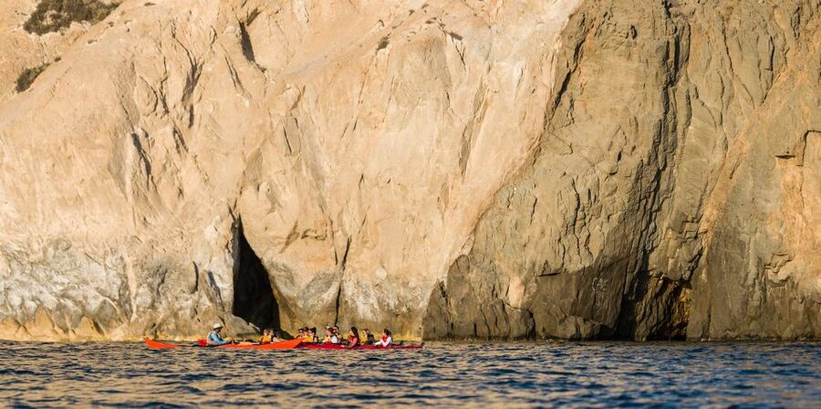 Santorini: Sunset Sea Kayak with Light Dinner - What happens after the paddle: dry clothes and a real tavern dinner