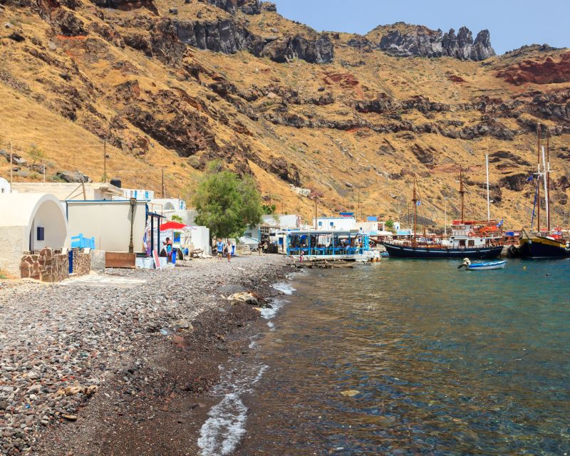 Santorini: Thirassia Islands and Volcano Guided Cruise - Palea Kameni Hot Springs: Green Sulphur Water and a Tight Time Window