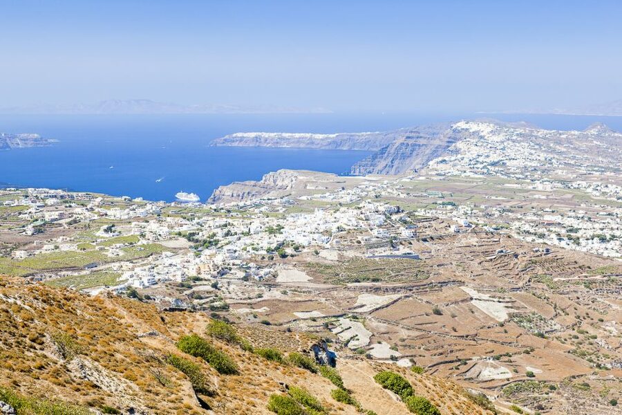 Santorini: Top Sights Day Trip, Wine Tasting, & Oia Sunset - Perissa Black Sand Beach: Swim Time and Real Lunch Options