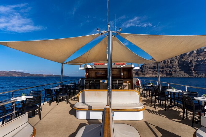 Santorini Tour of Caldera with Glass bottom Boat - Comfort Onboard: Noodles, Restroom, and an Easy Day Plan