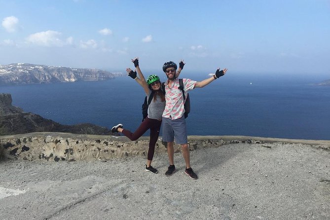 Santorini Tour on Electric Bikes & Scooters - Perissa Black Beach to Castelli of Emporio: First Real Taste of Santorini