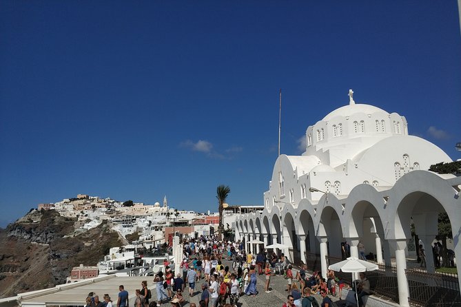 Santorini: Walking Tour of Fira - The first hour in Fira: cobbles, viewpoints, and a town scale you can feel