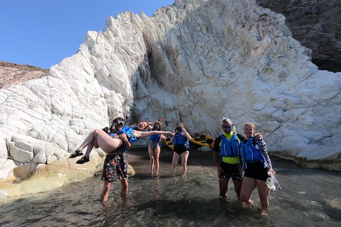 Small-Group Santorini Sea Caves Kayak Trip with Snorkeling & Picnic - Snorkeling, cave blue-light moments, and cliff jumping: the parts you’ll remember