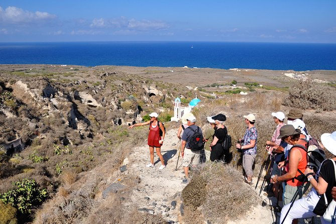 Thirassia Island: 6hr Private Tour with Lunch from Santorini - Agrilia and the church stop: abandoned cave houses and a living center