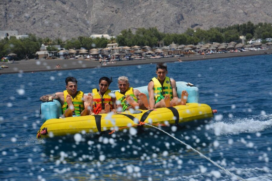 Thrill Waves Tubing at Perivolos Beach, Santorini - Perivolos Beach Sets the Tone for a Sea-SoFa Style Ride