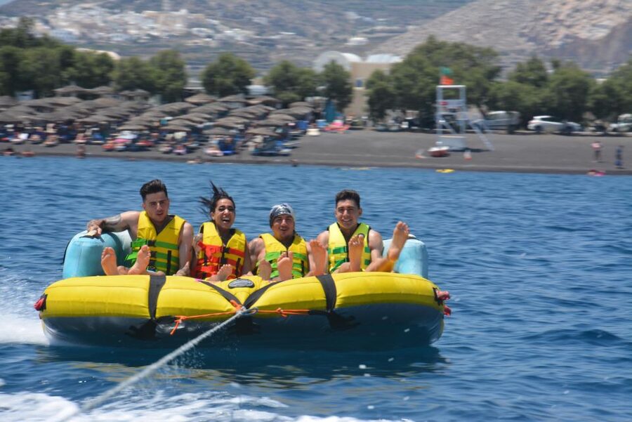 Thrill Waves Tubing at Perivolos Beach, Santorini - Choosing Your Tube: Jobe Squab, Solo-X, or Crazy Squab