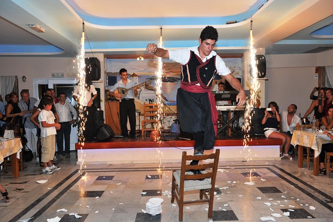 Traditional Greek Night live Music & Dinner Show in Santorini - Getting to Dionysos Street in Kamari without pickup