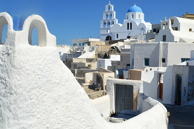 Traditional Villages & Akrotiri Excavations: Private Tour - Megalochori’s carved streets and the best kind of pause
