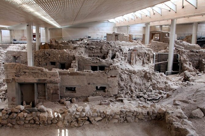 Traditional Villages & Akrotiri Excavations: Private Tour - Red Beach: a scenic finish after walking villages